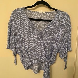GAP Floral Wrap Tie Top